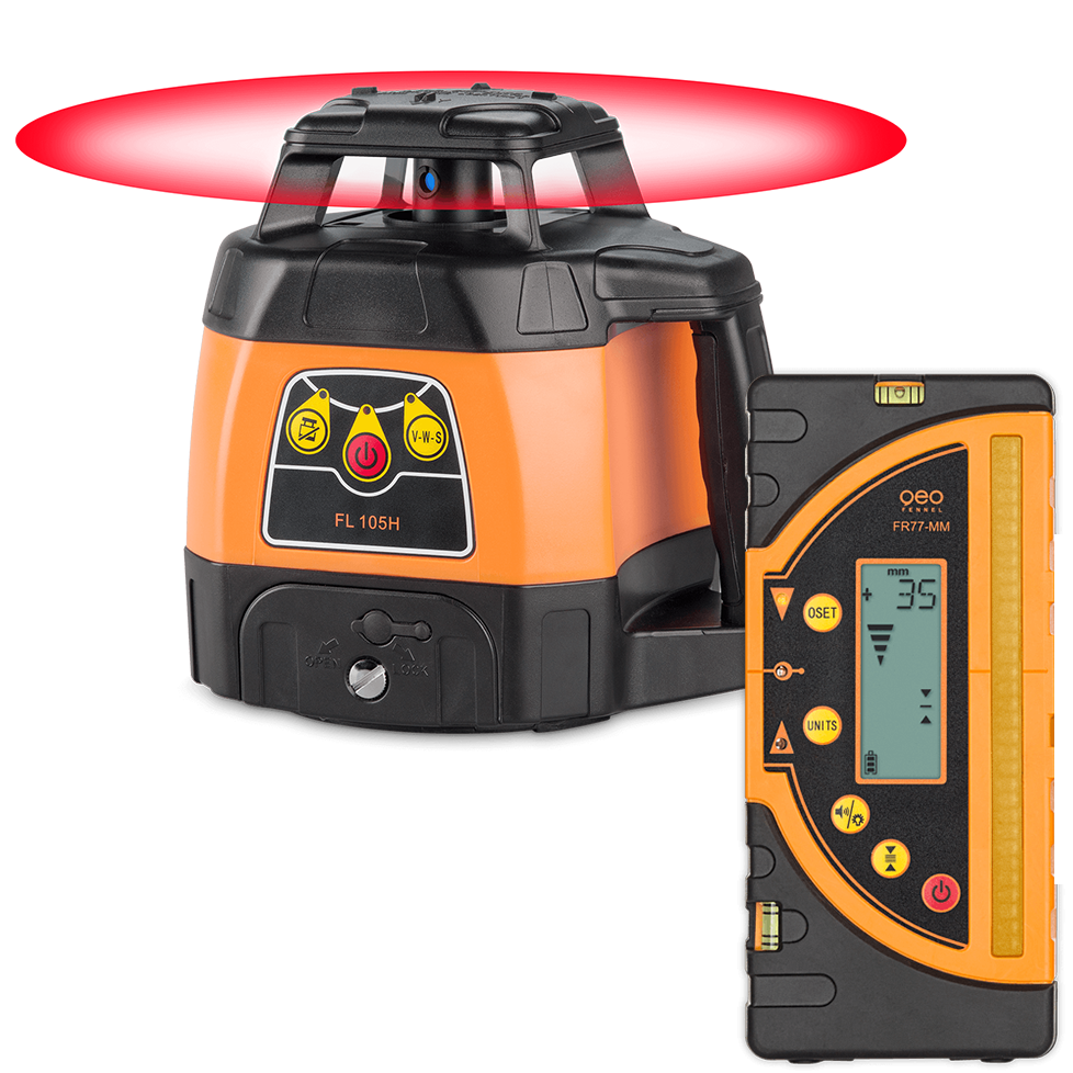 Geo-Fennel FL 105H automata önbeálló forgólézer + FR 77-MM vevőegység termék fő termékképe