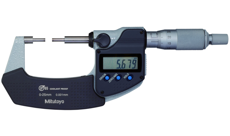 Mitutoyo Digimatic mikrométer lépcsős mérőfelülettel, A-típus, IP65, 25-50 mm, 0.001 mm (331-252-30) termék fő termékképe