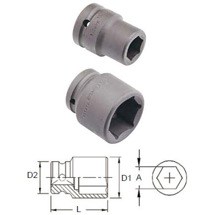Genius Tools 645246 3/4"-os 6 lapú gépi dugókulcs fej, 46 mm termék fő termékképe