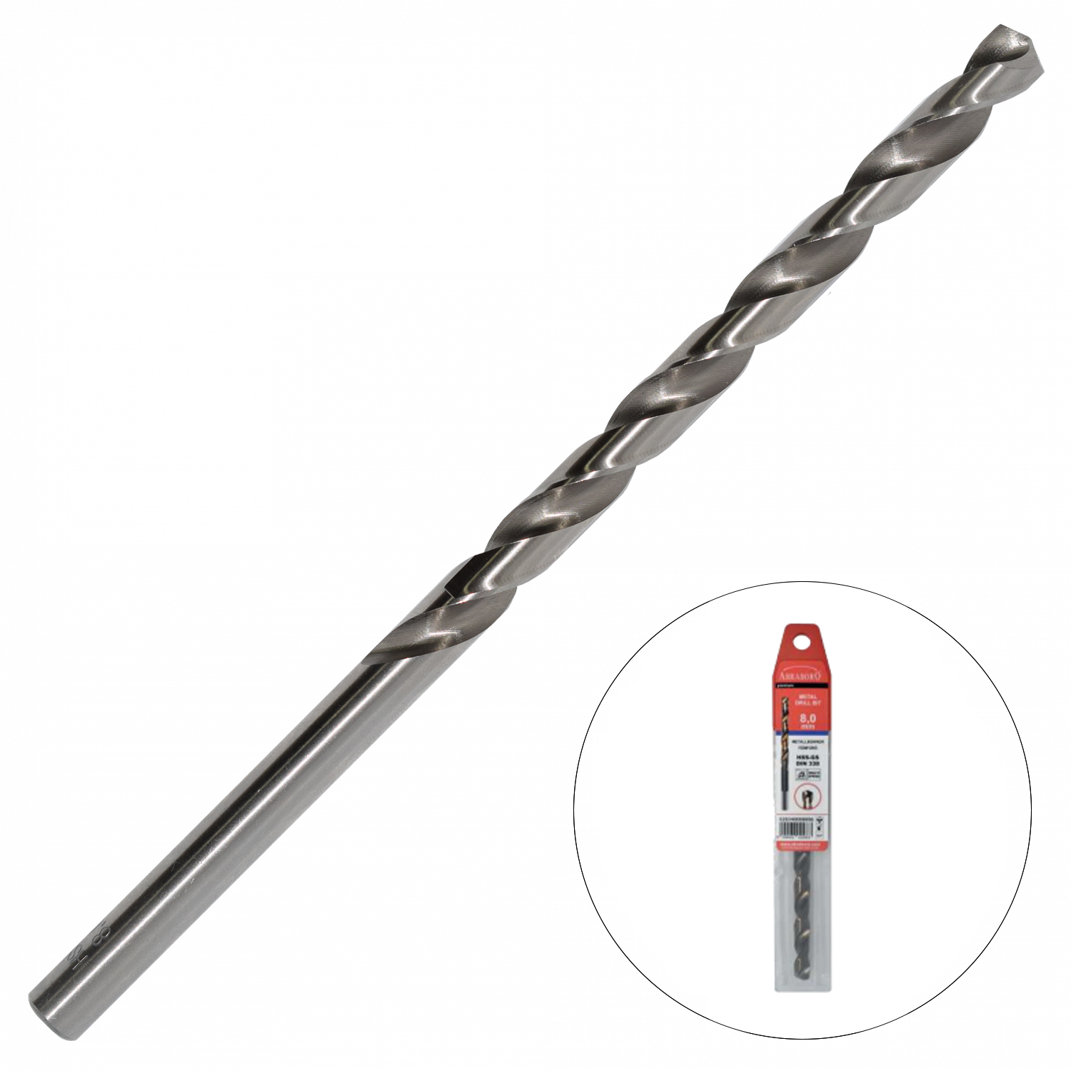 Abraboro 2 x 85 / 56 mm HSS-GS hosszú hengeres szárú fémcsigafúró EV-Pack, 2 db/csomag termék fő termékképe