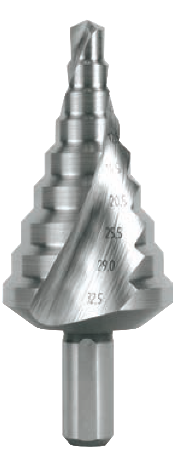 Abraboro HSS-G lépcsős fúró metrikus kábelekhez, átmenő furathoz, 6.5 - 40.5 mm termék fő termékképe