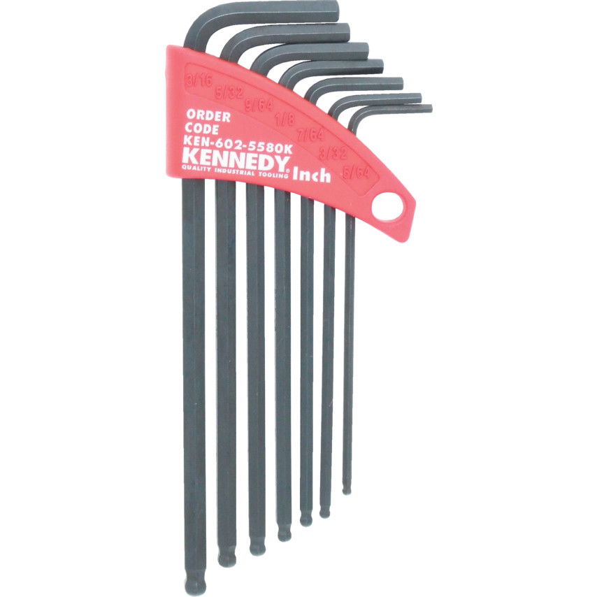 KENNEDY A/F colos gömbvégű hatszögkulcs készlet, 7 darabos termék fő termékképe