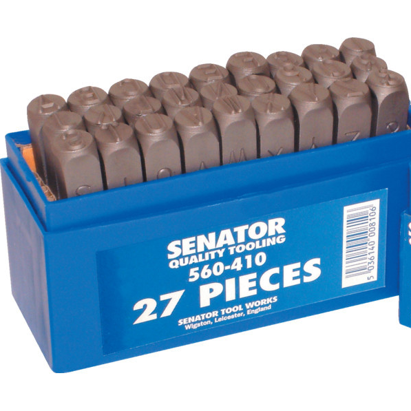 SENATOR 8.0 mm betű beütő készlet, 27 részes termék fő termékképe