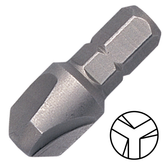 KENNEDY No.3 Tri-Wing csavarbehajtó bit 1/4" hatszög illesztéssel, 25 mm termék fő termékképe